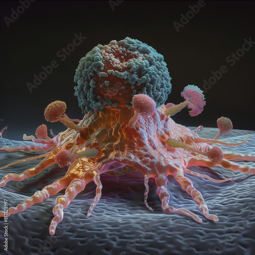 High-Resolution Image of a Human Cancer Cell