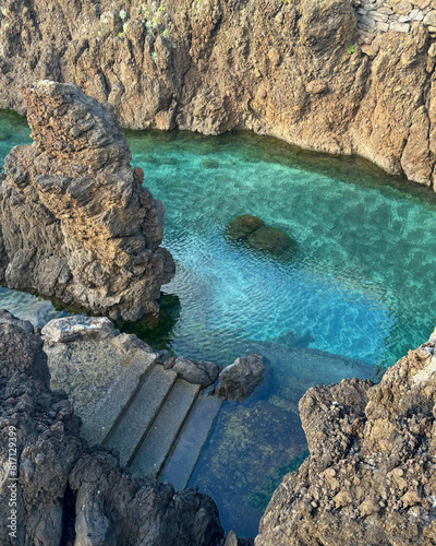  Pools formed by volcanic lava, naturally filled with sea water. Porto Moniz, Madeira island, Portugal.