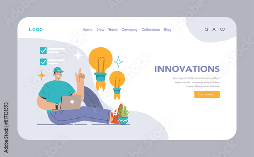 Innovations concept. Flat vector illustration.
