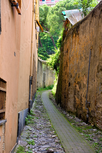 ancient road (crosa) uphill of the angels (salita degli angeli) Genoa Italy photo