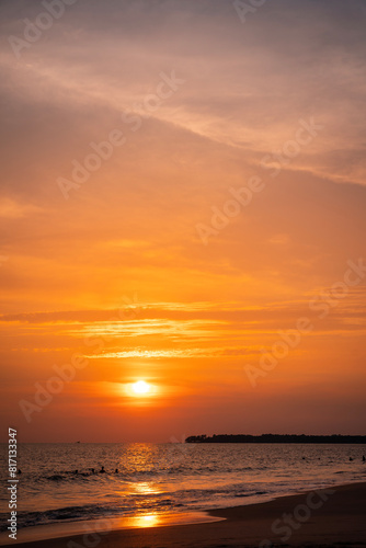 sunset on the beach