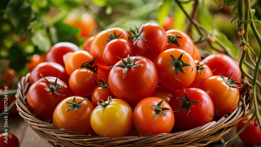 Tomatoes in a basket