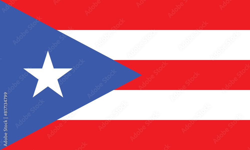 National flag of Puerto Rico. Puerto Rico Flag.
National flag of Puerto Rico. Puerto Rico Flag.