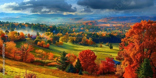 fall landscape with vibrant colors
