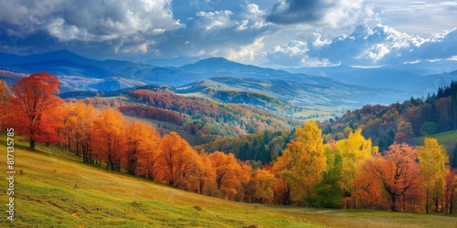 fall landscape with vibrant colors