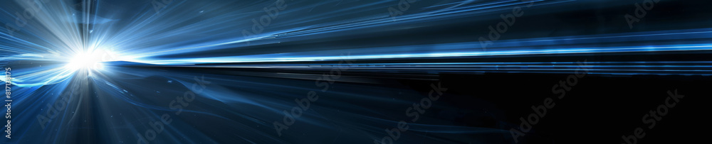 Minimalist and Modern Design Concept with Blue Light Rays Minimalist and Modern Design Concept with Blue Light Rays