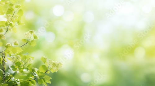 A sunny and green summer background creating a blurred effect Excellent for adding text 