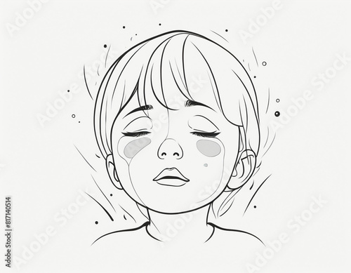 portrait of a sad child