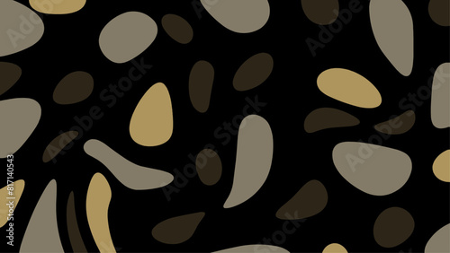 ドット柄を歪めて描いた黒のおしゃれな背景用イラスト