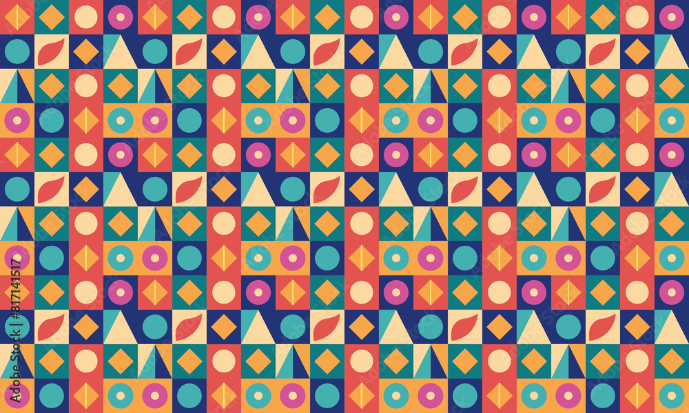 Geometric Design Seamless Pattern Wallpaper Background Geometric Design Seamless Pattern Wallpaper Background