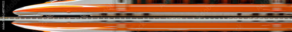 High-Speed Train in Motion on a Modern Railway Track High-Speed Train in Motion on a Modern Railway Track