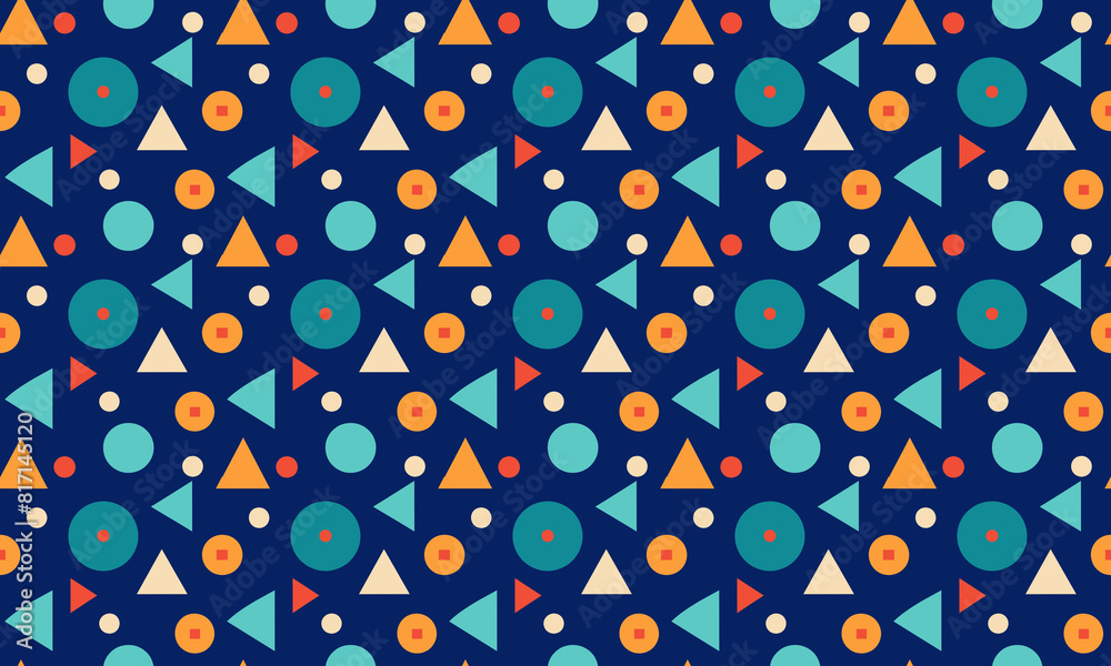 Fototapeta premium Geometric Design Seamless Pattern Wallpaper Background