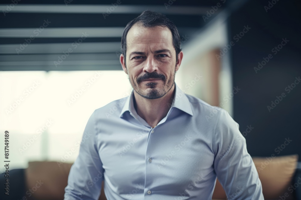 portrait of confident man in shirt portrait of confident man in shirt