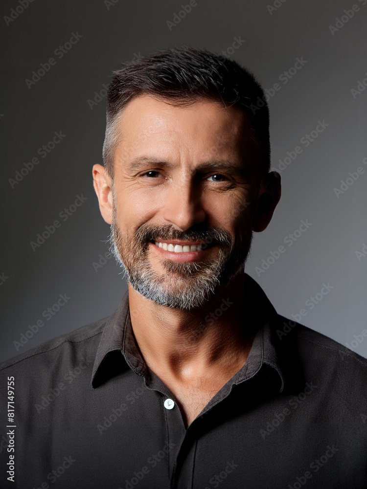 Fototapeta premium Retrato de hombre sonriendo