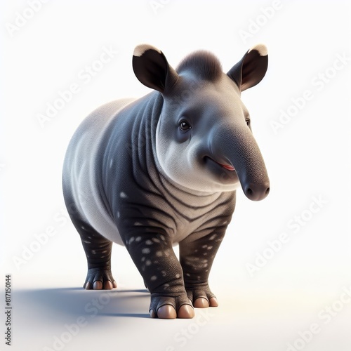 black tapir  on white © Deanmon