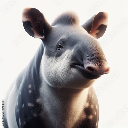 black tapir on white