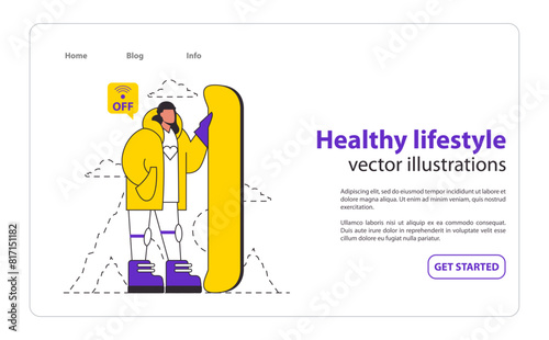 way to defeat fomo. Flat Vector Illustration