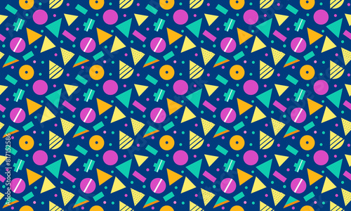 Memphis Design Seamless Pattern Wallpaper Background