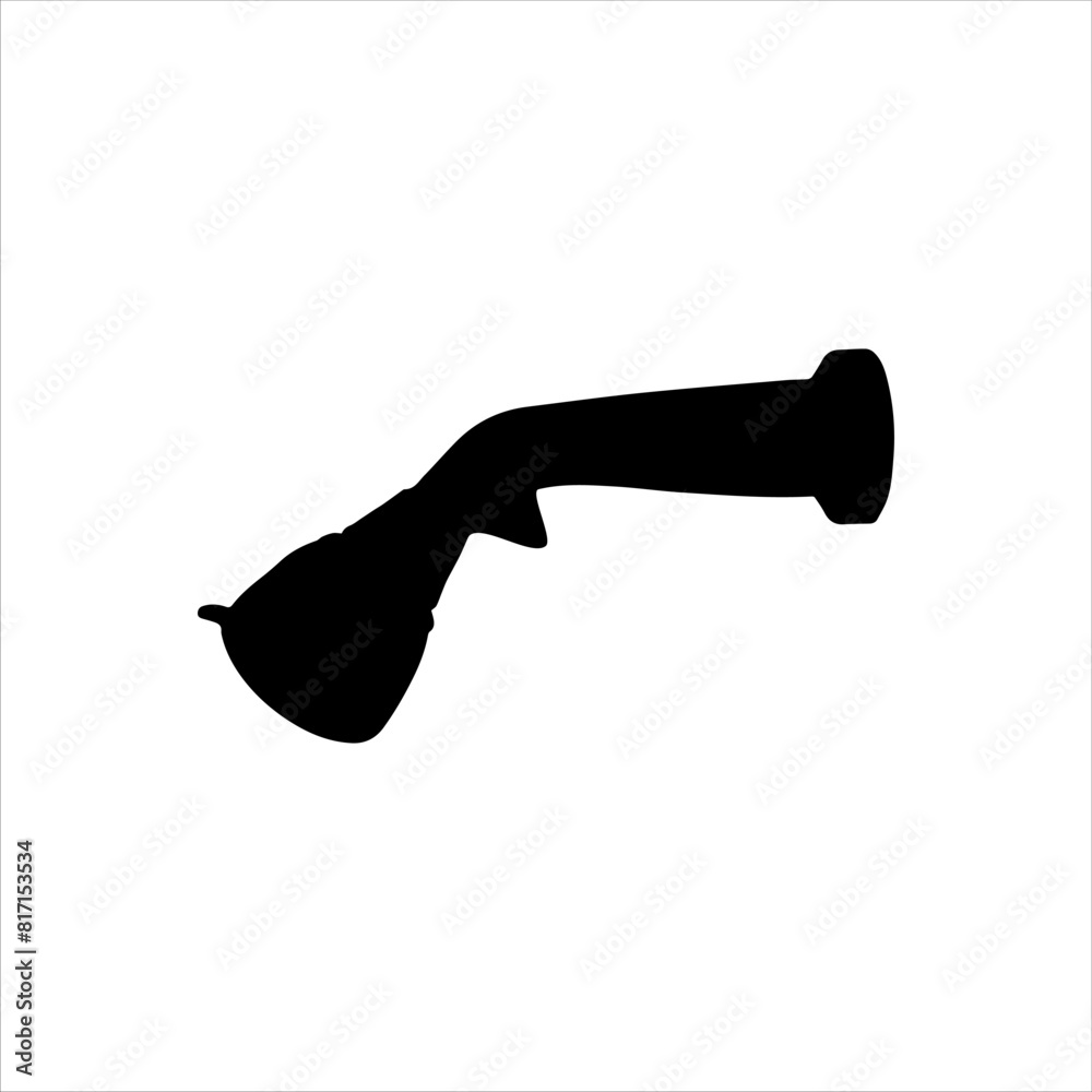 Shower head silhouette isolated on white background. Shower icon vector illustration. Shower head silhouette isolated on white background. Shower icon vector illustration.