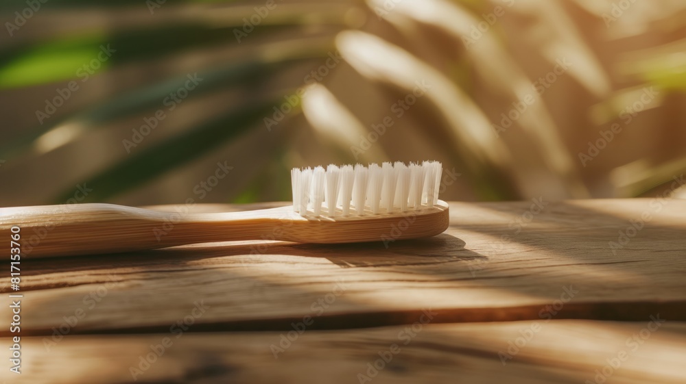 a toothbrush on a wooden table a toothbrush on a wooden table