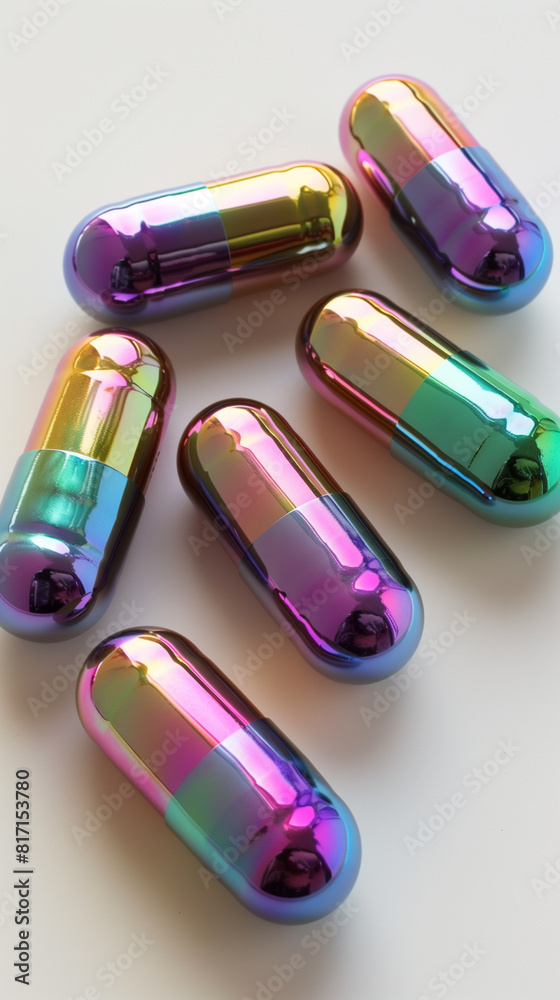 capsule packaging,capsules made of iridescent capsule packaging,capsules made of iridescent