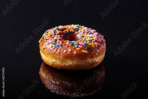 Sugary goodness on inky black surface