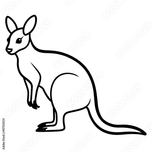 wallaby silhouette vector illustration