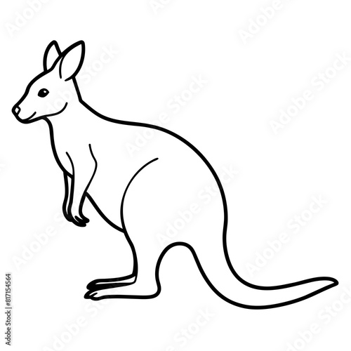 wallaby silhouette vector illustration