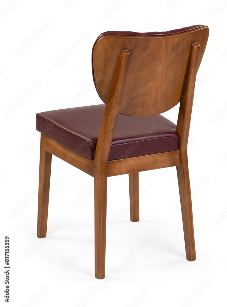 dining chair isolated on white background . back view dining chair isolated on white background . back view