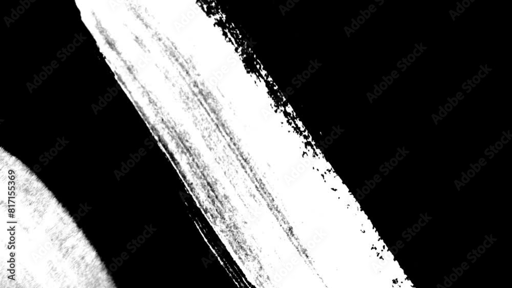 Brush transition animation for rough video transitions and street style animation for streets. Brush animation, brush strokes black and white