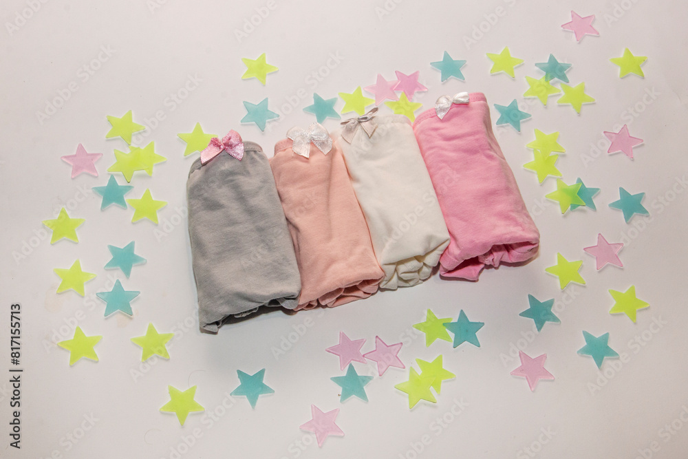 Multi-colored panties surrounded by stars Multi-colored panties surrounded by stars