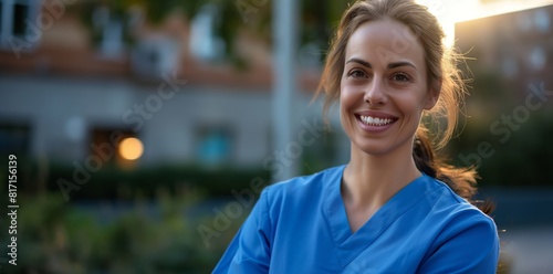 a smiling female nurse