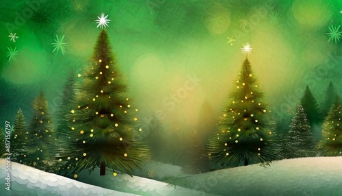 christmas background with christmas tree