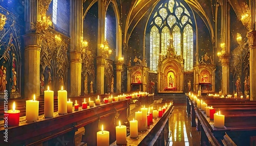 candles in church of st nicholas
