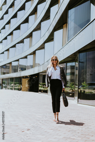 Business professional walki...