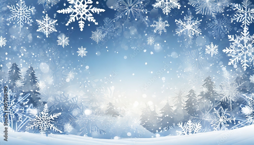 christmas background with snowflakes