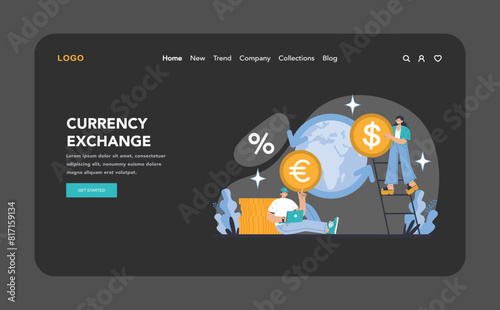 Bank services concept. Flat vector illustration.