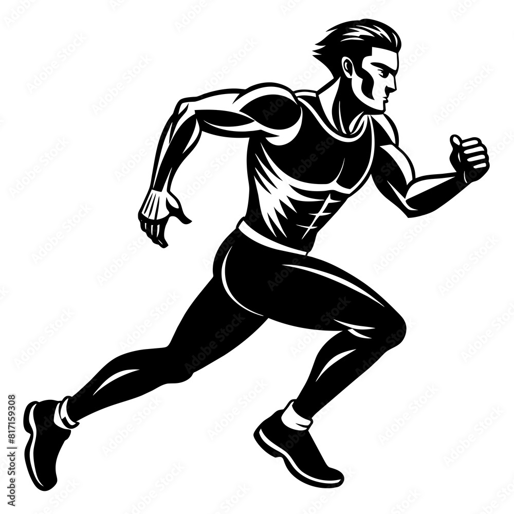 Vector illustration of running man 