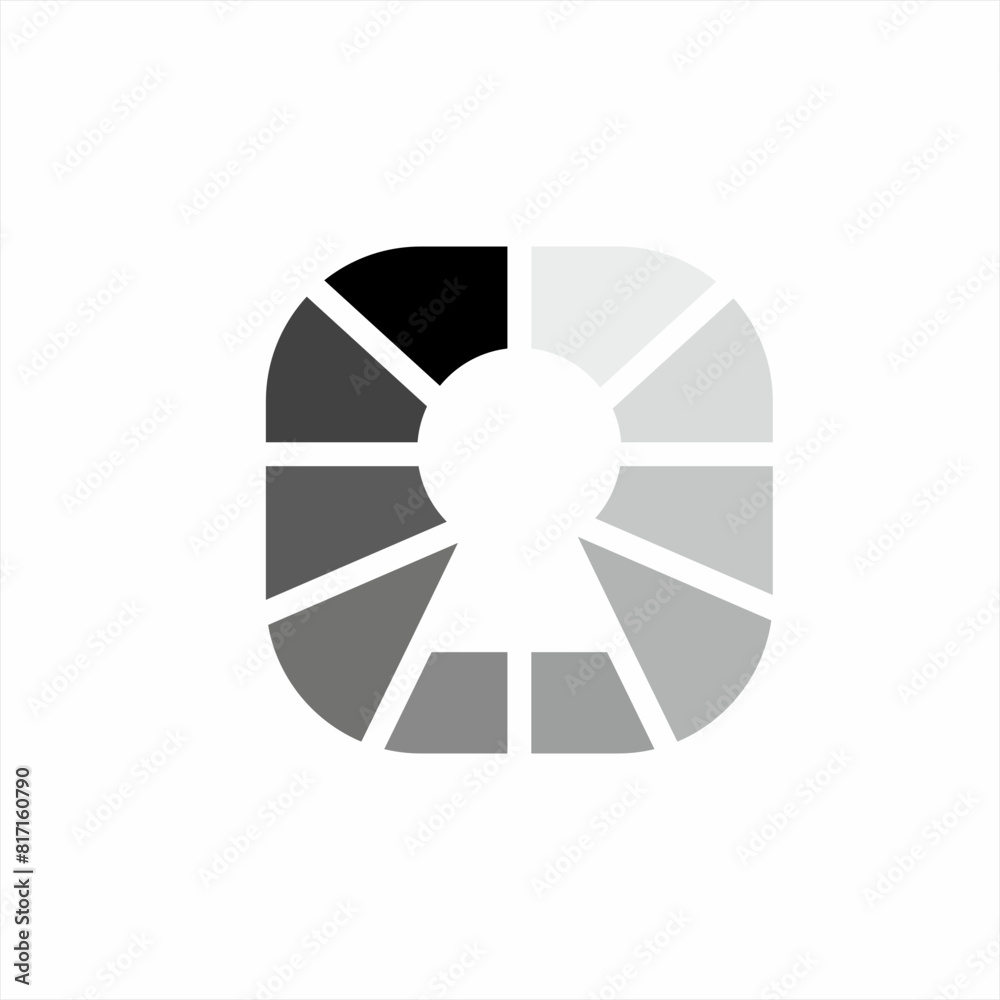 Keyhole logo design with buffering concept. Keyhole logo design with buffering concept.