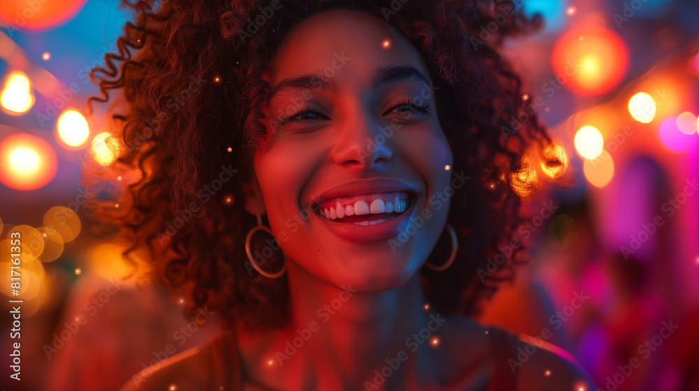 A dramatic photograph capturing friends laughing together at a rooftop party, their voices rising above the city skyline as they dance beneath a canopy of stars and twinkling light A dramatic photograph capturing friends laughing together at a rooftop party, their voices rising above the city skyline as they dance beneath a canopy of stars and twinkling light