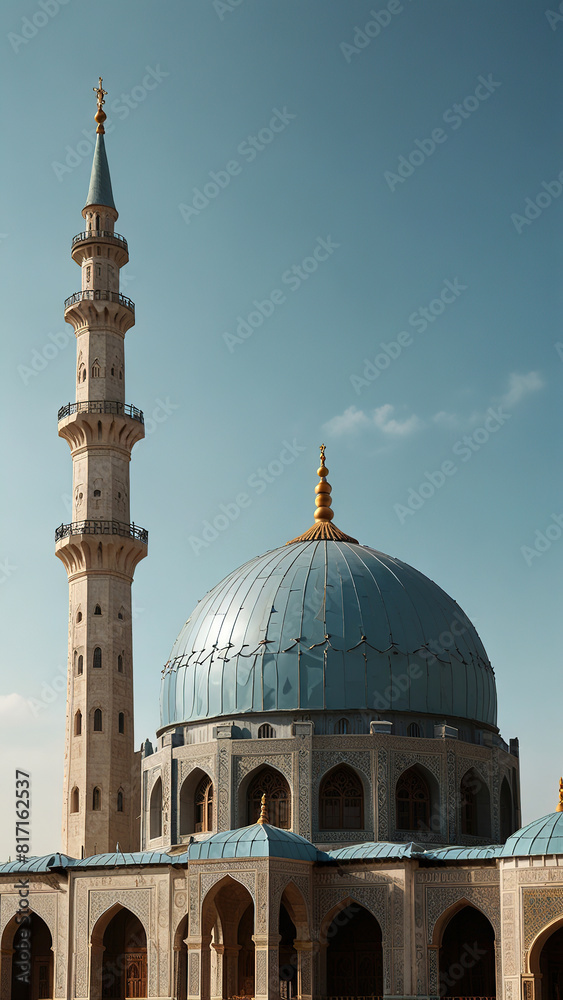 Obraz premium Splendid Mosque: Highlighting Architectural Magnificence