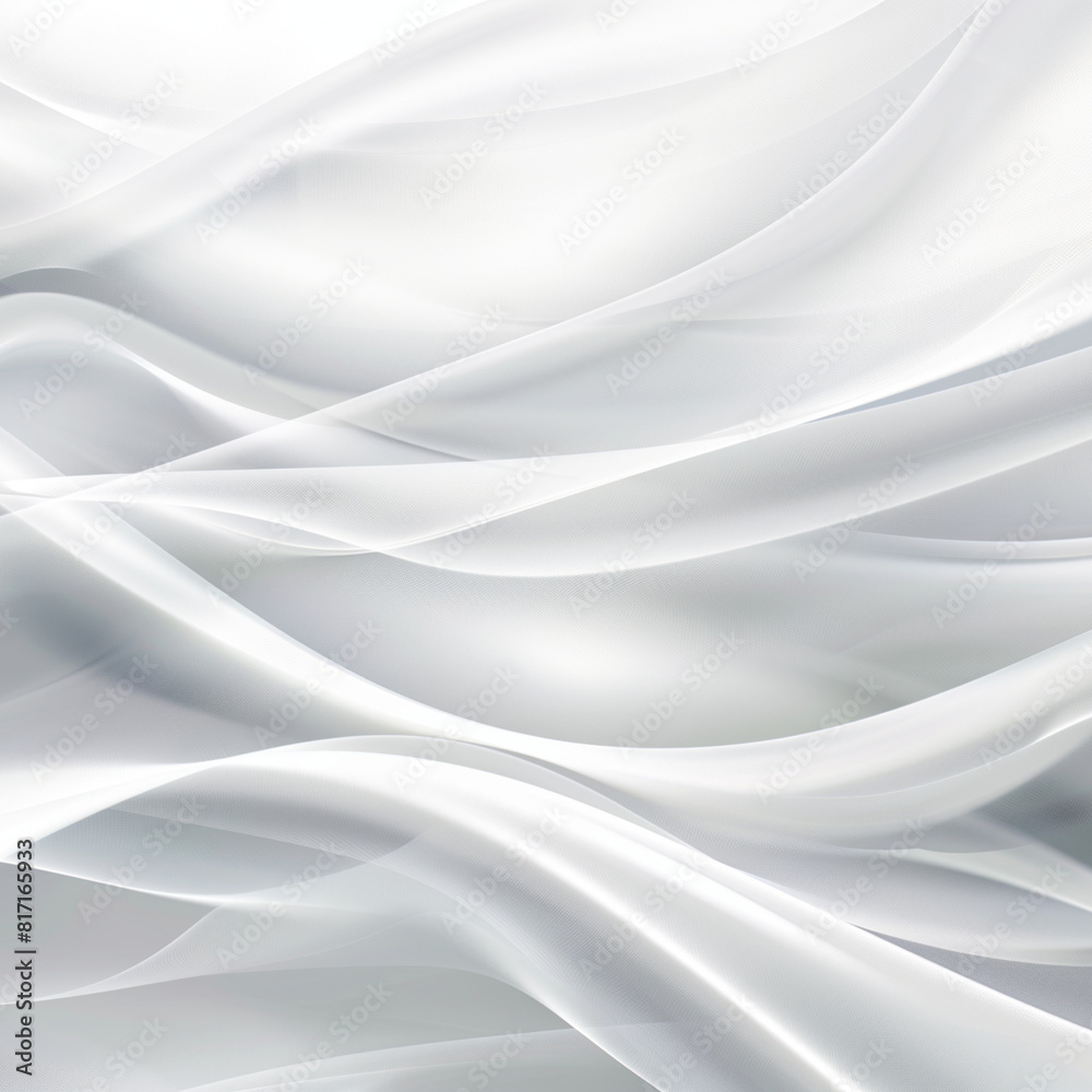 Fototapeta premium Abstract background, white gradient, ghostly waves and lines making designs, square 1:1