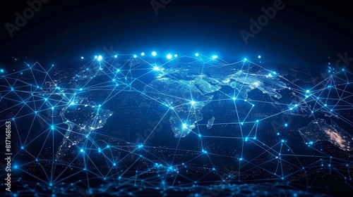 Create an image illustrating global connectivity