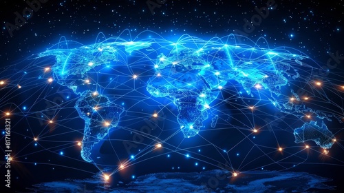 Create an image illustrating global connectivity