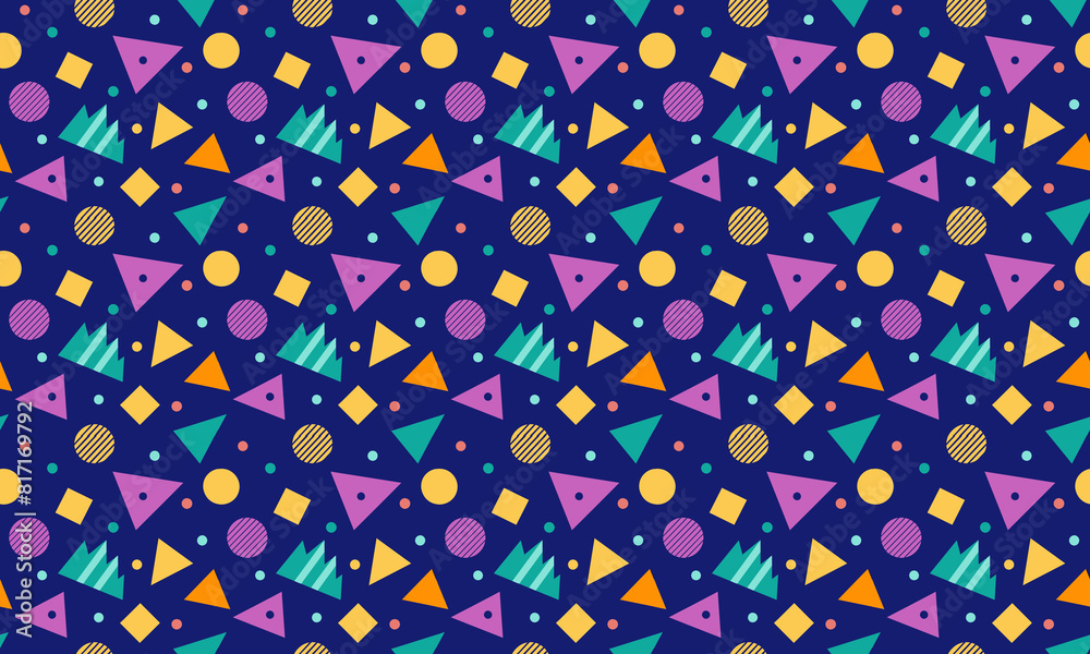 Memphis Design Seamless Pattern Wallpaper Background
