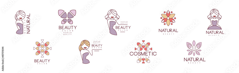 Beauty Salon and Studio Logo Design Vector Set Beauty Salon and Studio Logo Design Vector Set