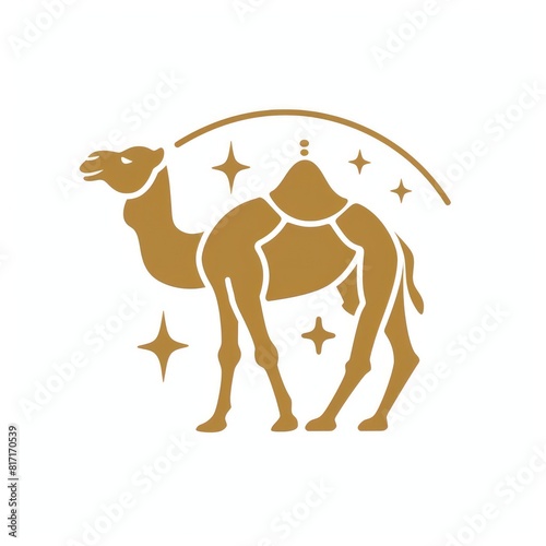 camel symbol with flat colors 
