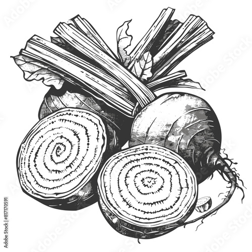 Vector beetroot organic vegetable sketch. Hand drawn style illustration