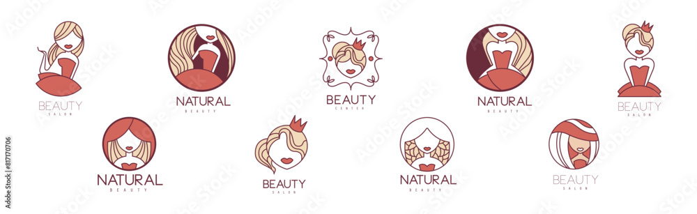 Beauty Salon and Studio Logo Design Vector Set Beauty Salon and Studio Logo Design Vector Set