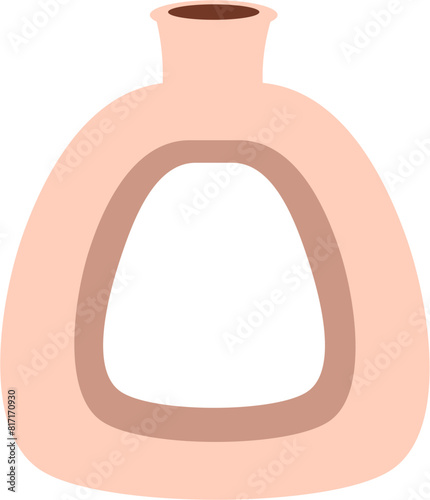 Making pottery Illustration. Aesthetic vase.
